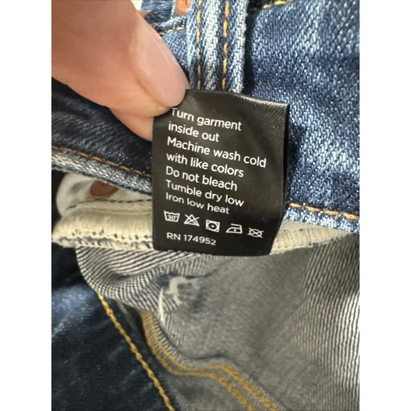 Flint and Tinder Men's Straight Fit Jeans Dark Blue Size 28 x 32 - Picture 9 of 13